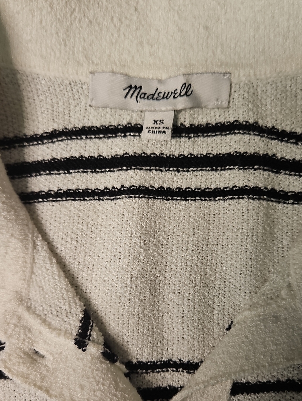 Madewell Women's Striped Polo Sweater Tee - Picture 8 of 13